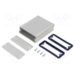 1 pcs x FISCHER ELEKTRONIK - AKG D 69 24 80 ME - Enclosure: with panel, AKG, X: 73mm, Y: 80mm, Z: 28mm, aluminium, grey