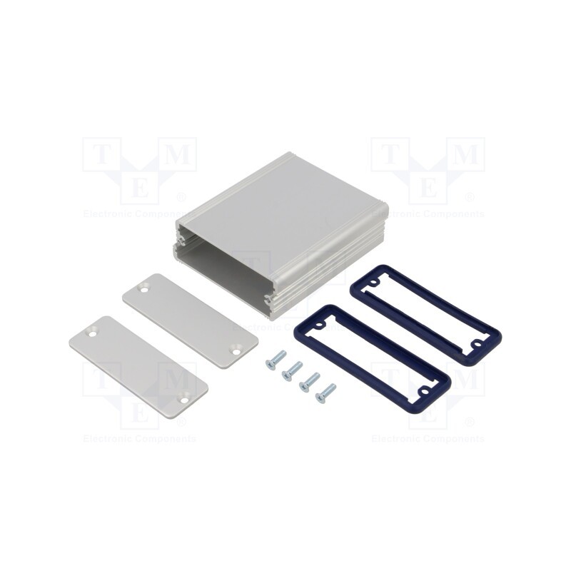 1 pcs x FISCHER ELEKTRONIK - AKG D 69 24 80 ME - Enclosure: with panel, AKG, X: 73mm, Y: 80mm, Z: 28mm, aluminium, grey