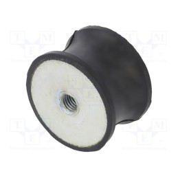 1 pcs x ELESA+GANTER - DVC.3-50-42-30-M10-40 - Vibration damper, M10, Ø: 50mm, rubber, L: 30mm, H: 10mm, 3326N