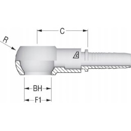 End piece dn08 oe3 8 bsp