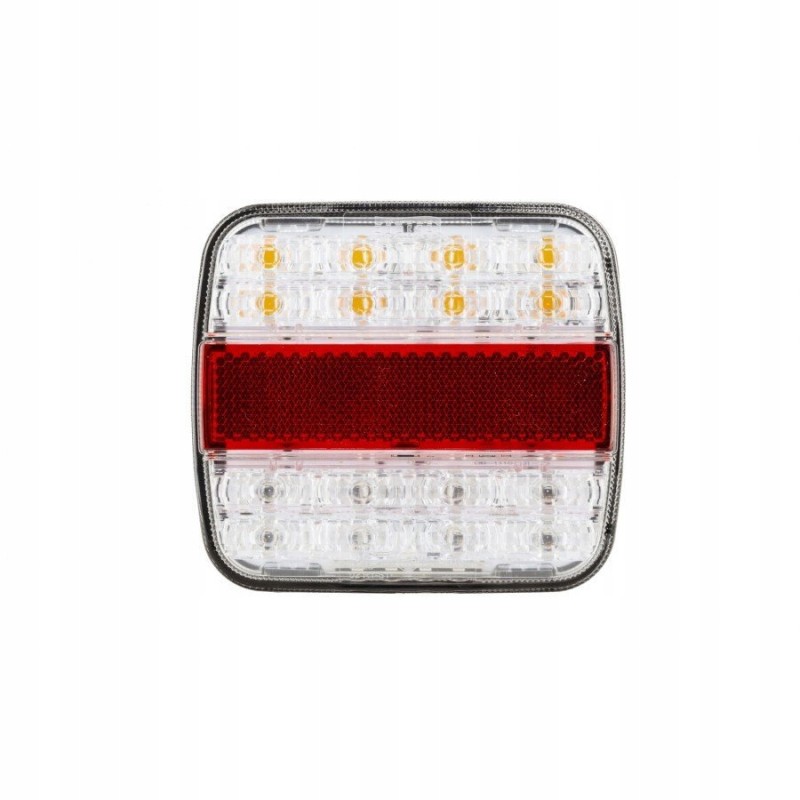 LED rear lamp, white, 4-functional, 12 24v 20led