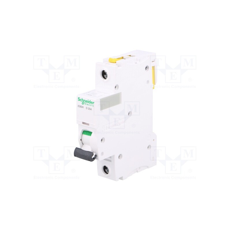 1 pcs x SCHNEIDER ELECTRIC - A9F08116 - Circuit breaker, 230VAC, Inom: 16A, Poles: 1, Charact: D, 10kA, IP20