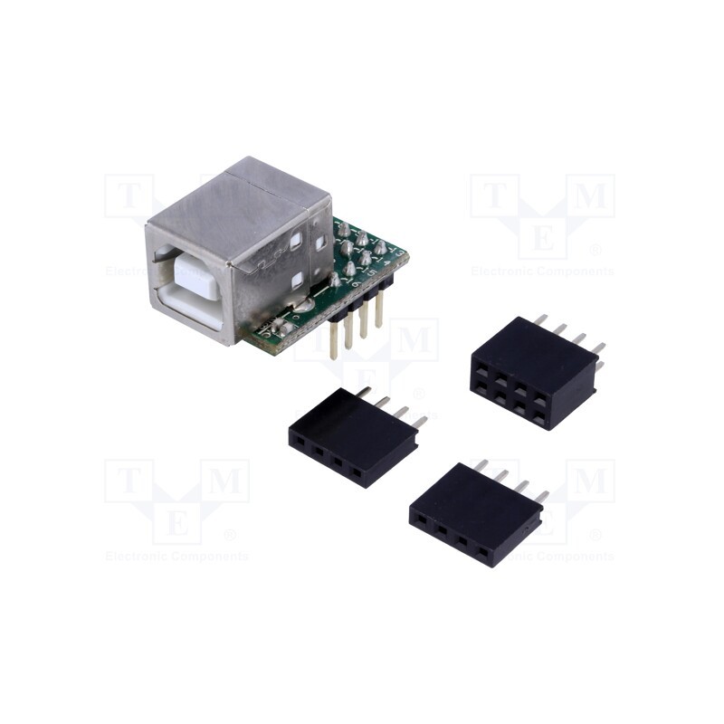 1 pcs x FTDI - MM232R - Module: USB, UART, pin strips,USB B, -40÷85°C, 3.3÷5.25VDC
