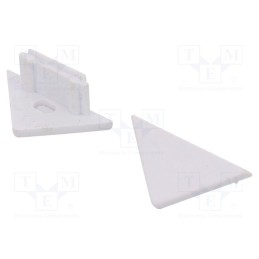 1 set x TOPMET - 91050001 -AS - Cap for LED profiles, white, 2pcs, ABS, TRIO10