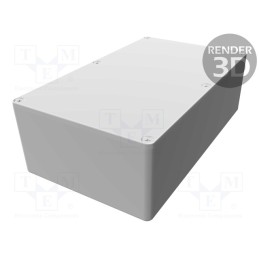 1 pcs x HAMMOND - 1590DE - Enclosure: multipurpose, X: 120mm, Y: 200mm, Z: 64mm, 1590, aluminium