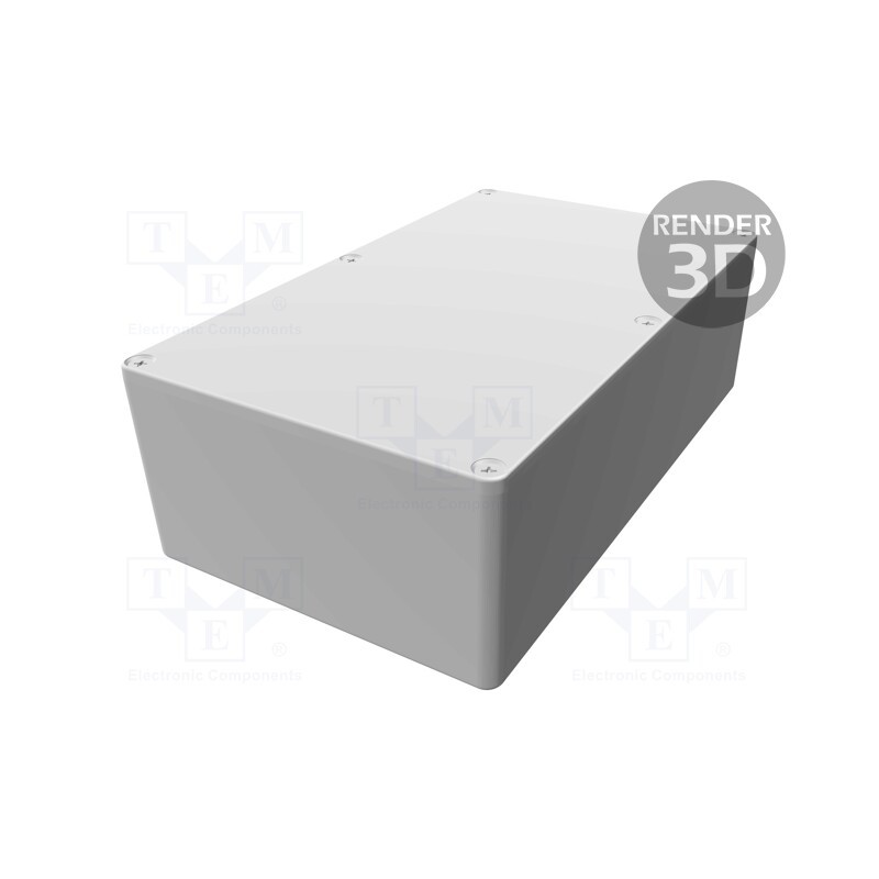 1 pcs x HAMMOND - 1590DE - Enclosure: multipurpose, X: 120mm, Y: 200mm, Z: 64mm, 1590, aluminium