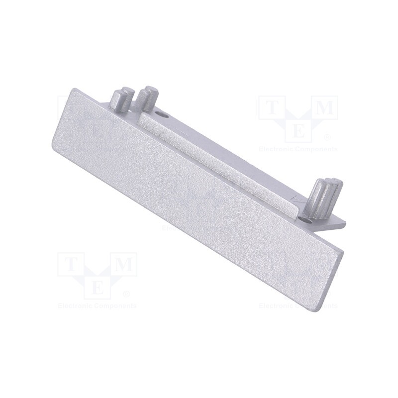 1 set x TOPMET - 23110040 -AS - Cap for LED profiles, silver, 2pcs, ABS, FLAT8