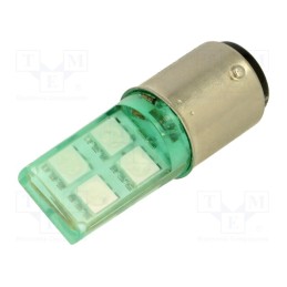 1 pcs x POLAM-ELTA - LG-BA15D-230AC SPECIAL - LED lamp, green, BA15D, 230VAC
