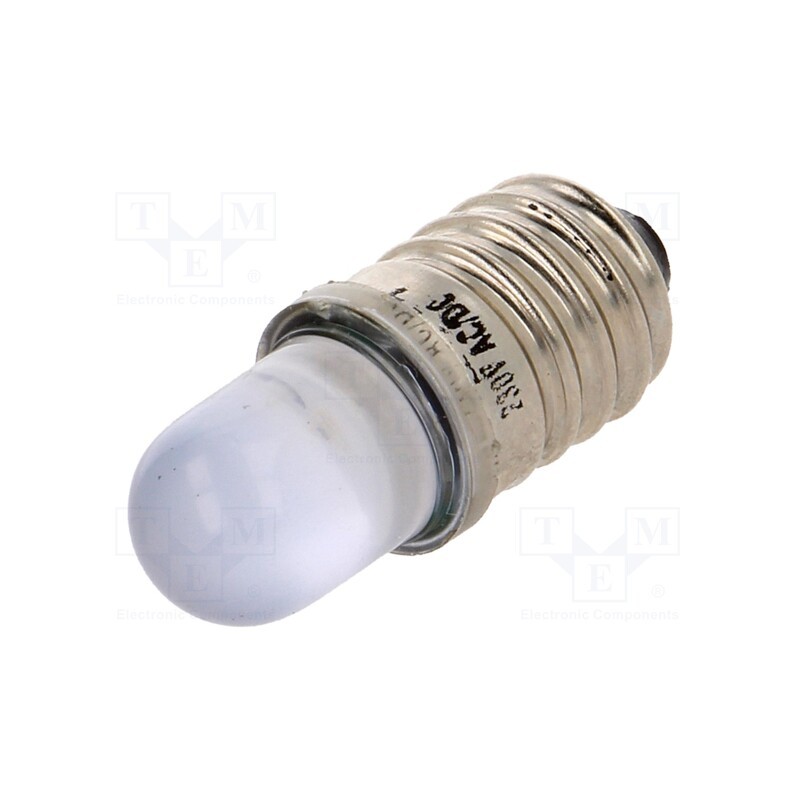 1 pcs x POLAM-ELTA - LB-E10-230AC - LED lamp, blue, E10, 230VAC, 90÷100mcd