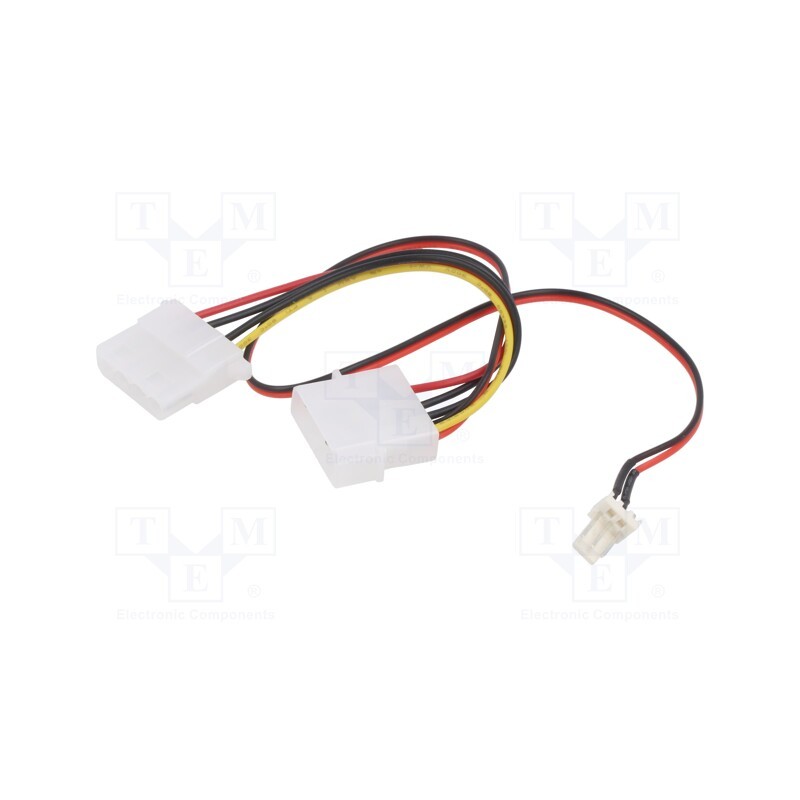 1 pcs x SAVIO - SAVAK-15 - Cable: mains, 3pin male,Molex male,Molex female, 0.18m
