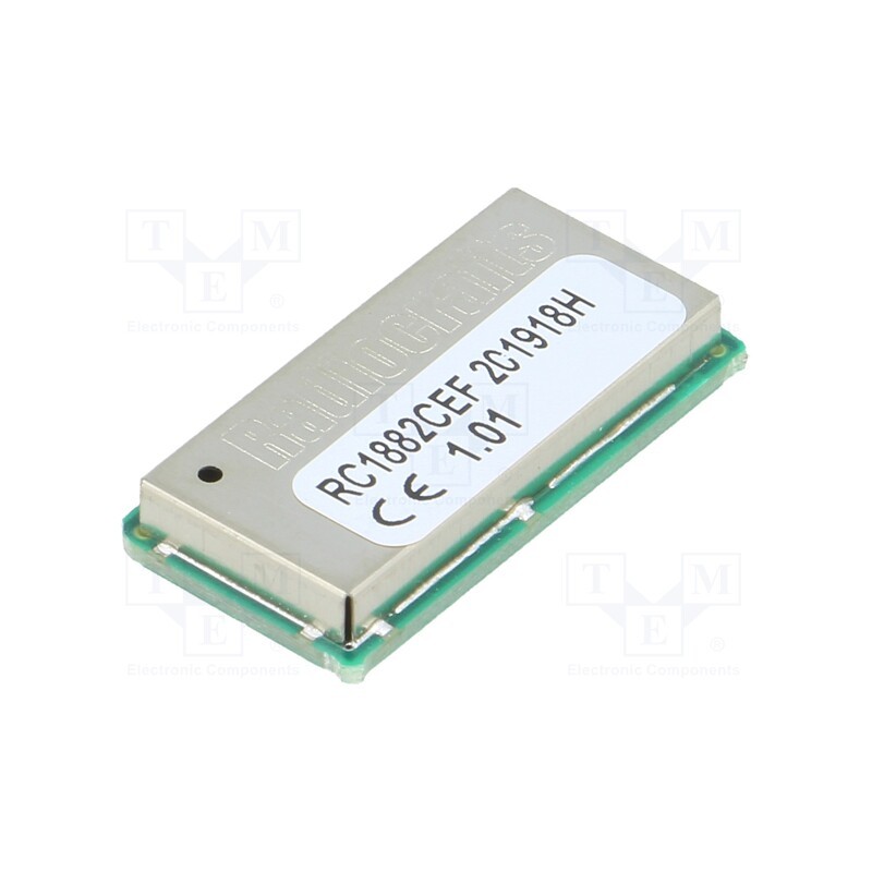 1 pcs x RADIOCRAFTS - RC1882CEF-IPM - Module: RF, ADC,GPIO,I2C,SPI,UART, -110dBm, 1.8÷3.8VDC, 14dBm, SMD