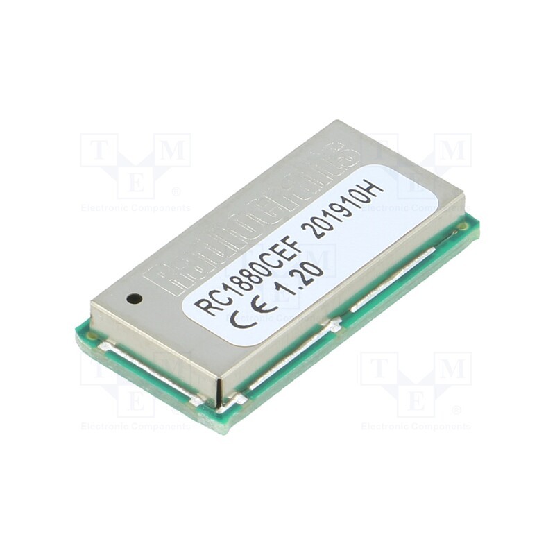 1 pcs x RADIOCRAFTS - RC1880CEF-GPR - Module: RF, SPI,UART, -110dBm, 1.8÷3.8VDC, 14dBm, SMD, 5kbps, RIIoT