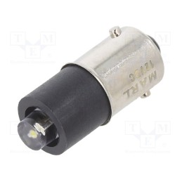1 pcs x MARL - 215-997-21-38 - LED lamp, white cold, BA9S, 12VDC, No.of diodes: 1, -30÷85°C, 5mm