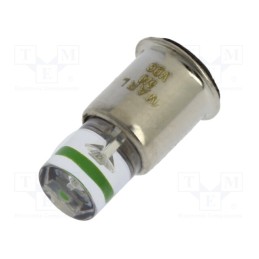 1 pcs x MARL - 206-532-20-38 - LED lamp, green, SX6s, 5÷6VDC, No.of diodes: 1, -30÷75°C, 5mm