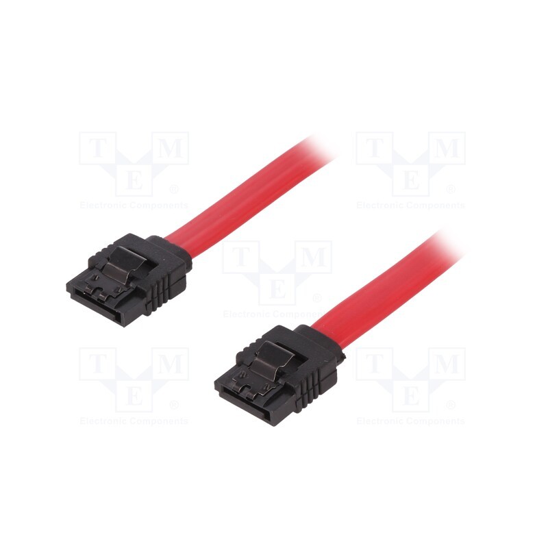 1 pcs x LOGILINK - CS0009 - Cable: SATA, SATA L-Type plug x2, 300mm, red