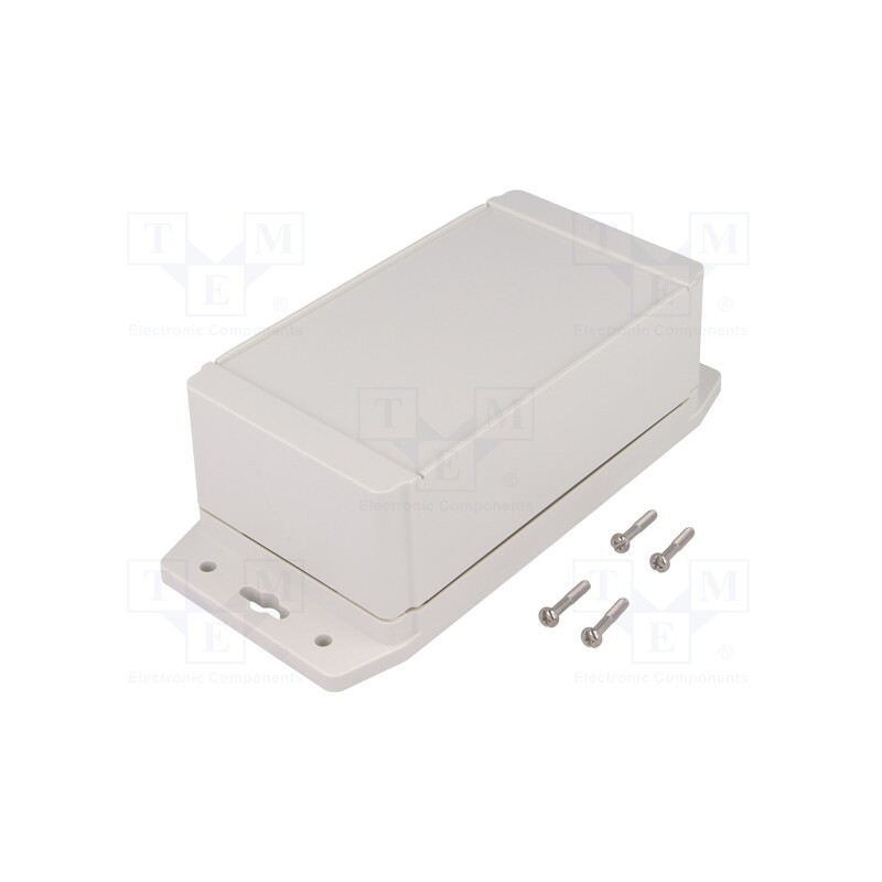 1 pcs x HAMMOND - 1555JF42GY - Enclosure: multipurpose, X: 91mm, Y: 159mm, Z: 62mm, 1555F, ABS, grey