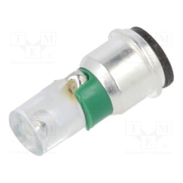 1 pcs x MARL - 202-324-23-38 - LED lamp, green, SX3s, 24÷28VDC, No.of diodes: 1, -40÷85°C, 3mm