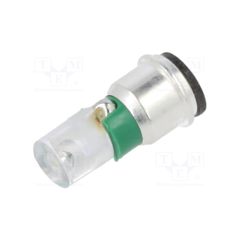 1 pcs x MARL - 202-324-23-38 - LED lamp, green, SX3s, 24÷28VDC, No.of diodes: 1, -40÷85°C, 3mm