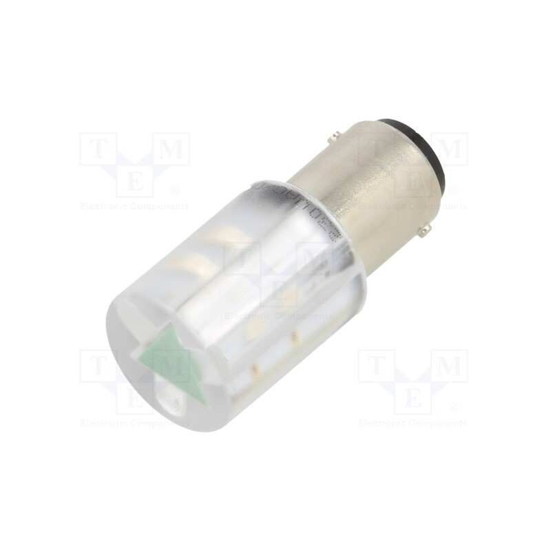 1 pcs x CML INNOVATIVE TECHNOLOGIES - 18561231 - Indicator: LED, BA15D,T20, green, plastic, 230VAC, 230VDC, -20÷60°C