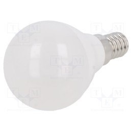 1 set x GTV Poland - LD-SMZGB45B-60 - LED lamp, cool white, E14, 230VAC, 520lm, 6W, 160°, 6400K