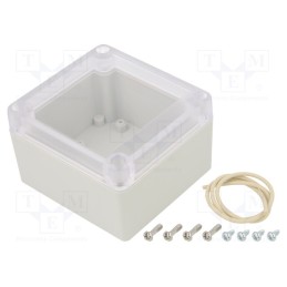 1 pcs x HAMMOND - RP1060C - Enclosure: multipurpose, X: 80mm, Y: 85mm, Z: 55mm, Ritec, light grey