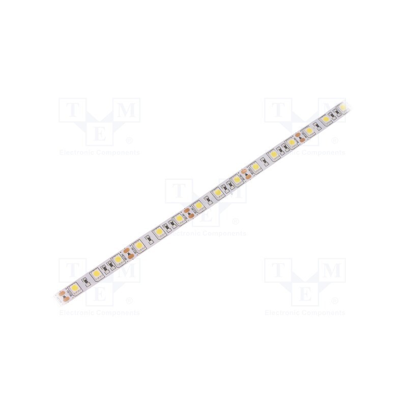 1 m x WISVA OPTOELECTRONICS - HH-S60F010-5050-12 CW WHITE PCB IP20 - LED tape, white cold, 5050, 12V, LED/m: 60, 10mm, white PCB
