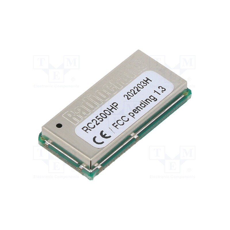 1 pcs x RADIOCRAFTS - RC2500HP-RC232 - Module: RF, UART, -108dBm, 2.7÷3.6VDC, 18dBm, SMD, 100kbps, 155/30mA