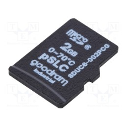 1 pcs x GOODRAM INDUSTRIAL - SDUC6-002PCG - Memory card, industrial, microSD,pSLC, Class 6, 2GB, 0÷70°C