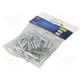 1 pcg x Hu00d6GERT TECHNIK - HT2C172 - Rivet, aluminium, Rivet diam: 4.8mm, L.rivet: 24mm, 50pcs.