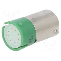 1 pcs x CML INNOVATIVE TECHNOLOGIES - 15200351 - Indicator: LED, BA9S,T10, green, plastic, 24VDC, -20÷60°C