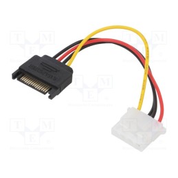 1 pcs x AKYGA - AK-CA-11 - Cable: mains SATA, Molex female,SATA male, 0.15m