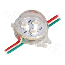 1 pcs x WORLDSEMI - HC-F12V-F30-3L-WS2811 - LED, RGB, IP68, No.of diodes: 3, 5050,PLCC6, 30x23mm, 12V, SMD