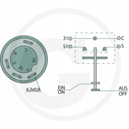Fendt g117900111010 work light switch