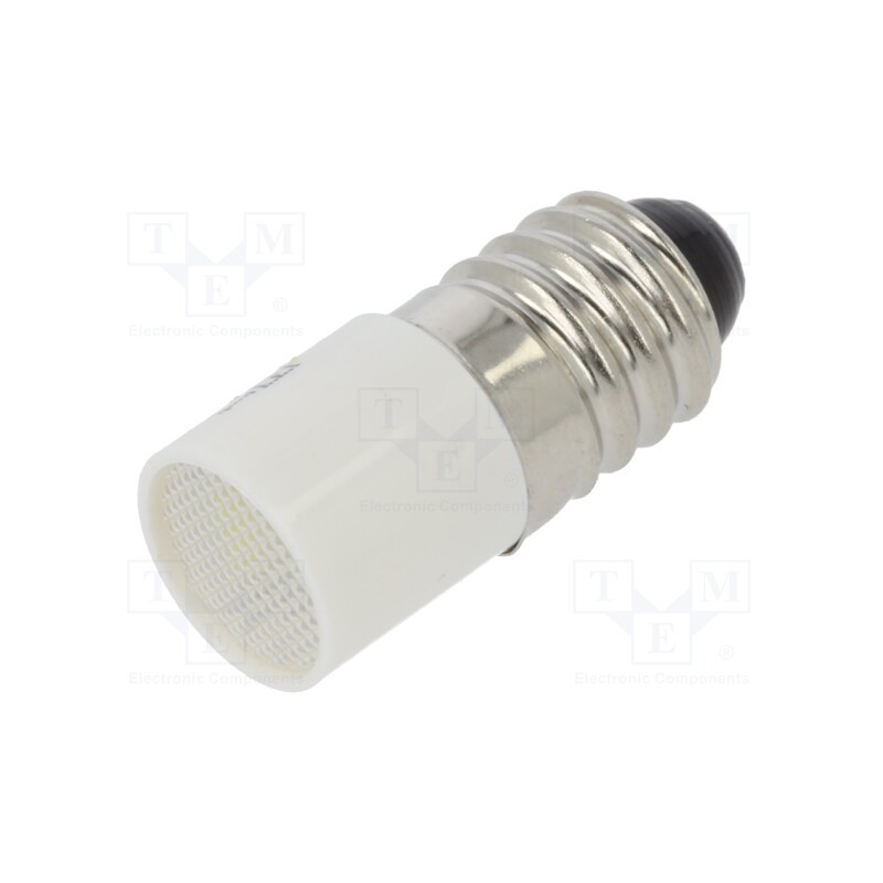1 pcs x CML INNOVATIVE TECHNOLOGIES - 1880713W - Indicator: LED, E10,T10, white, plastic, 130VAC, 130VDC, -20÷60°C