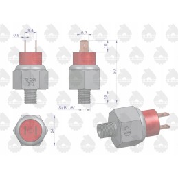 Hydraulic light switch, flat brake sensor