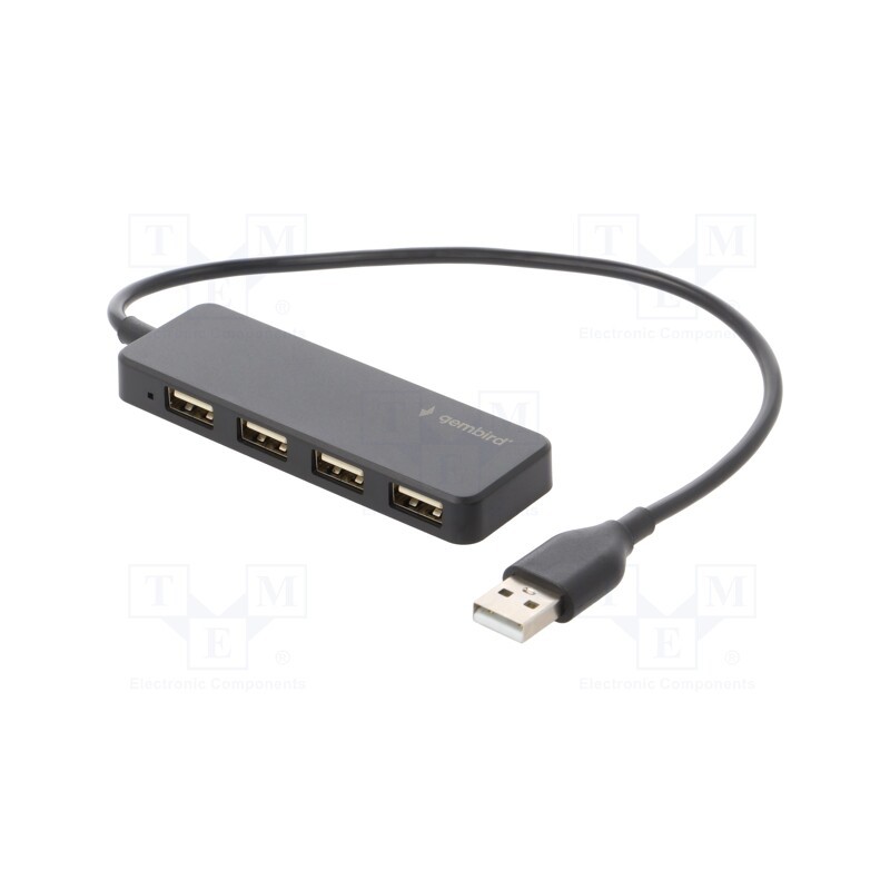 1 pcs x GEMBIRD - UHB-U2P4-06 - Hub USB, USB A socket x4,USB A plug, USB 2.0, black, 0.3m