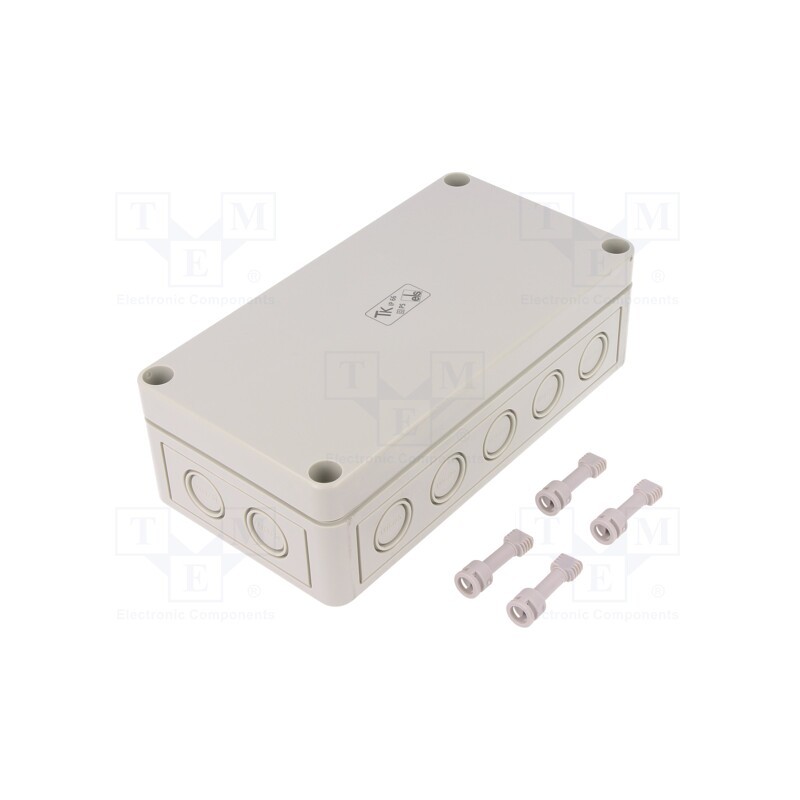 1 pcs x SPELSBERG - 10541001 - Enclosure: multipurpose, X: 94mm, Y: 180mm, Z: 57mm, TK PS, grey, IP66