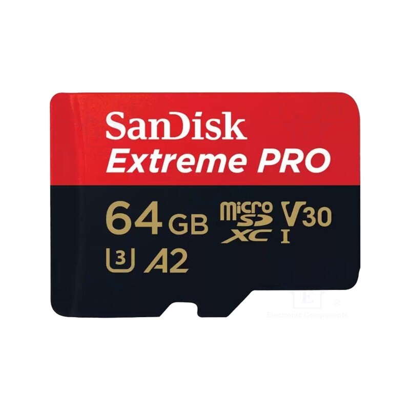 1 pcs x SANDISK - SDSQXCU-064G-GN6MA - Memory card, Extreme Pro,A2 Specification, microSDXC, R: 200MB/s