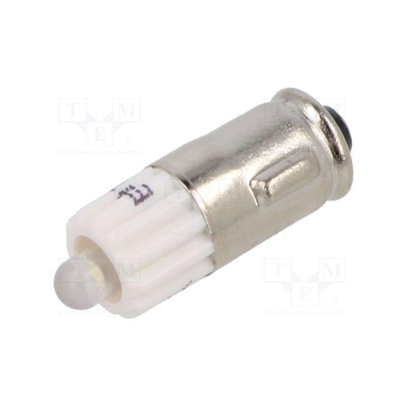 1 pcs x CML INNOVATIVE TECHNOLOGIES - 1516125W3D - Indicator: LED, BA7S,T2, white, plastic, 12VAC, 12VDC, -20÷60°C