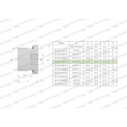 Hydraulic plug m16x1 5 ed Warynski 10 pcs