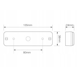 Rectangular LED stop lamp 12 24 v