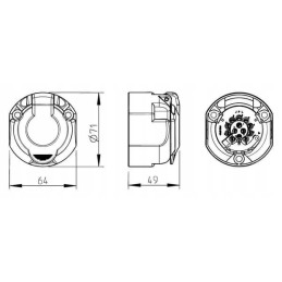 Erich Jaeger 13-pole socket