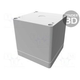 1 pcs x HAMMOND - 1554EE2GYCL - Enclosure: multipurpose, X: 90mm, Y: 90mm, Z: 90mm, 1554, grey, IP66