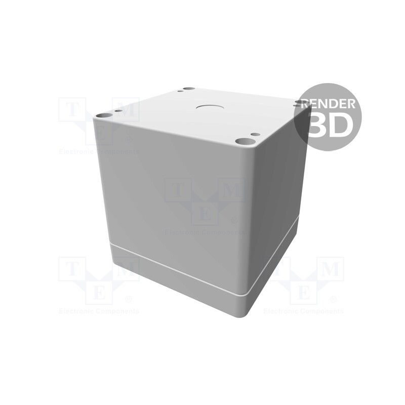 1 pcs x HAMMOND - 1554EE2GYCL - Enclosure: multipurpose, X: 90mm, Y: 90mm, Z: 90mm, 1554, grey, IP66