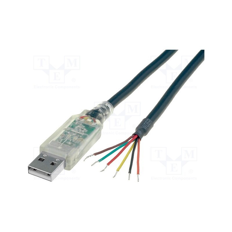 1 pcs x FTDI - TTL-232RG-VIP-WE - Module: cable integrated, USB, USB A, lead, 1.8÷5.25V