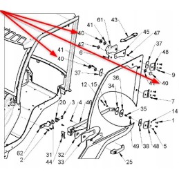 C034516 plastic knob thread M8 x 1 25