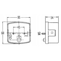Combined rear lamp 95x90mm left 2sd002776231 he