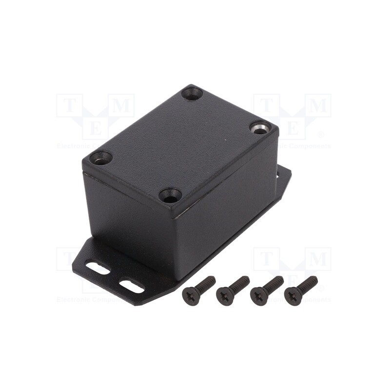 1 pcs x HAMMOND - 1590WHFBK - Enclosure: multipurpose, X: 38mm, Y: 53mm, Z: 31mm, with fixing lugs