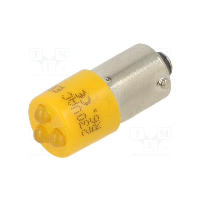 1 pcs x CML INNOVATIVE TECHNOLOGIES - 18626232 - Indicator: LED, BA9S,T10, yellow, plastic, 230VAC, -20÷60°C