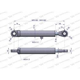 Double-sided actuator, input 90 482 682 Warynski